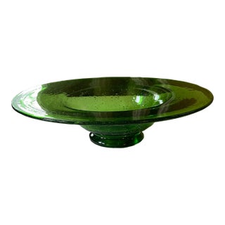 Mid-Century Modern Mexican Art Glass Controlled Bubble Bowl For Sale