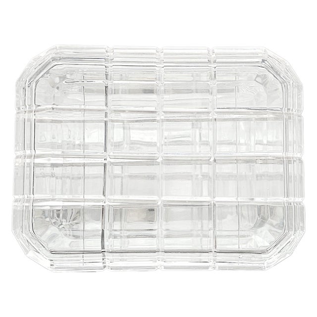 Late 20th Century Arnolfo Di Cambio Geometric Crystal Lidded Box, Italy For Sale - Image 12 of 16