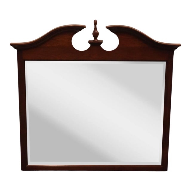 Universal Furniture Cherry Traditional Style 49" Pediment Dresser / Wall Mirror 690-446 For Sale