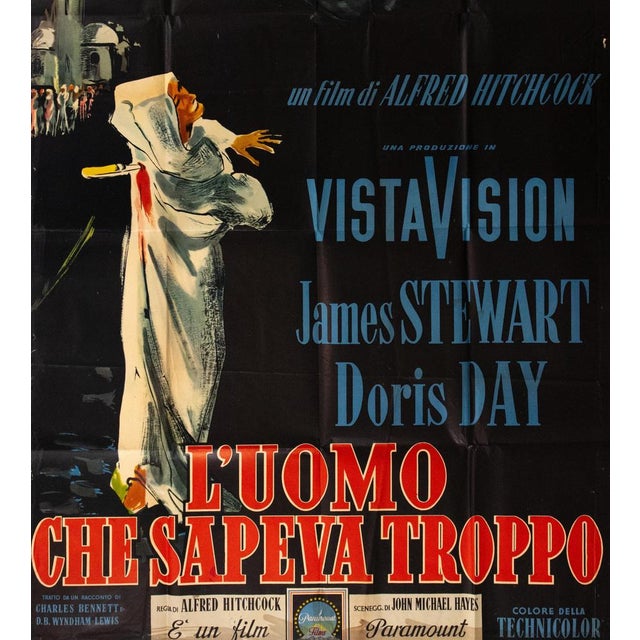 L’uomo Che Sapeva Troppo (The Man Who Knew Too Much) Poster, Italy, 1956 For Sale - Image 4 of 5