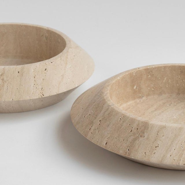 Tan Travertine Eclipse Bowl from Kiwano Concept For Sale - Image 8 of 10