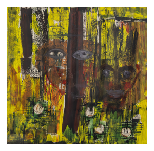 Two Faces, Chef de Mulu, Acrylic on Paper