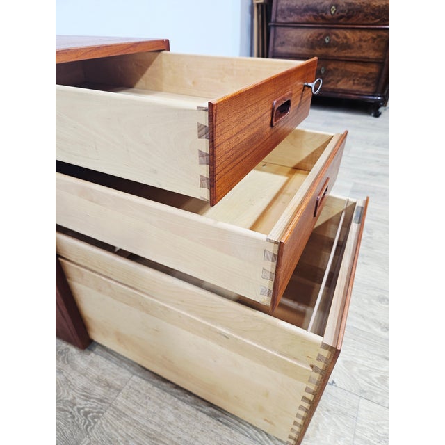Wood Vintage Teak Container by Niels Jonsson for Hugo Troeds, 1960s For Sale - Image 7 of 16