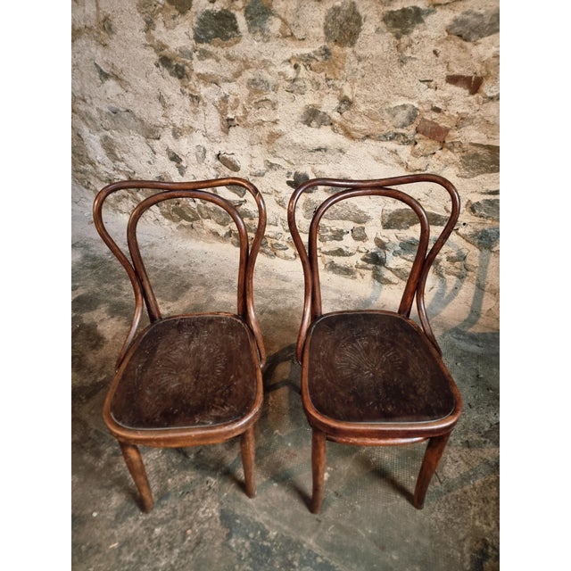 Bentwood Café Chairs from Jacob & Josef Kohn, Vienna, Austria, 1900s, Set of 2 For Sale - Image 9 of 15