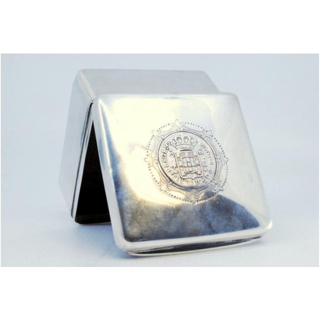 Plain Silver Tobacco Box For Sale - Image 6 of 10