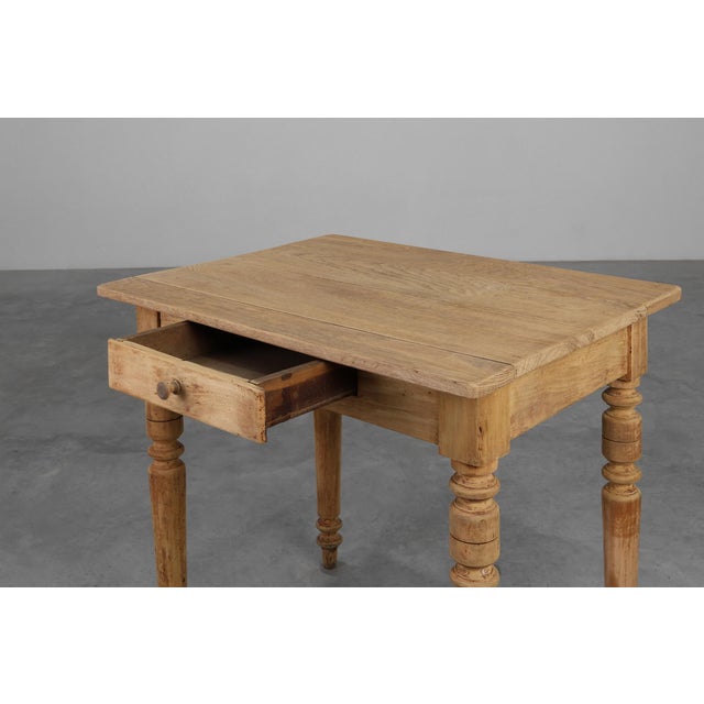 Rustic French Provençal Beech Side Table, 1850 For Sale - Image 5 of 15