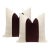 22" Merlot Designer Velvet Panel + Linen Pillows - A Pair For Sale