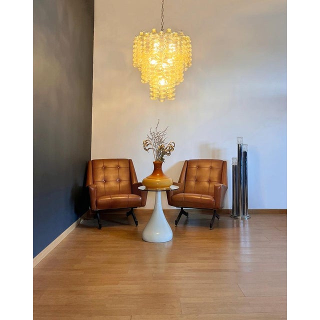 Murano Glass Tube 3-Tier Chandelier, 1990s For Sale - Image 8 of 18
