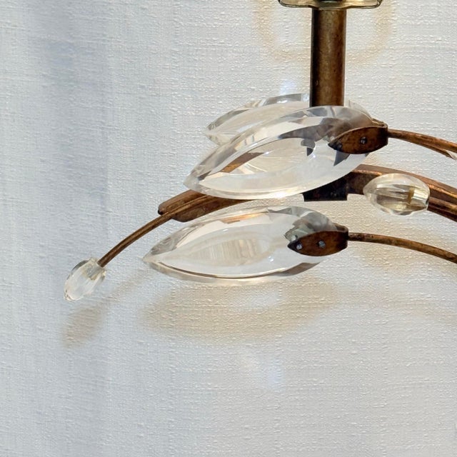 Late 20th Century Fine Art Handcrafted Lighting Crystal Laurel Table Lamp For Sale In Mobile - Image 6 of 12