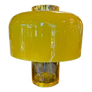 Lt226 Murano Glass Table Lamp by Carlo Nason for Mazzega in Yellow For Sale