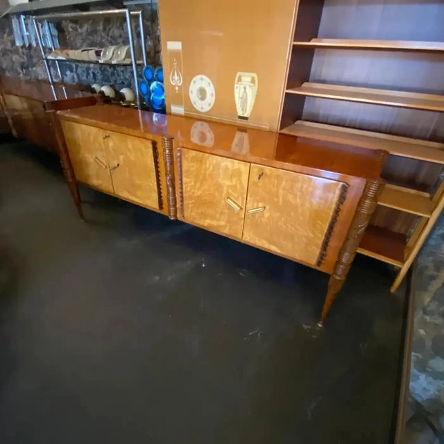 1950s Mid-Century Modern Hand-Carved Wood Italian Sideboard by Pier Luigi Colli For Sale - Image 10 of 12