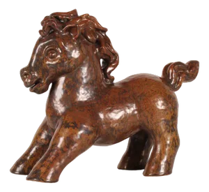 Large Mid-Century Danish Ceramic Horse Figure by Gertrud Kudielka for L. Hjorth, 1950s
