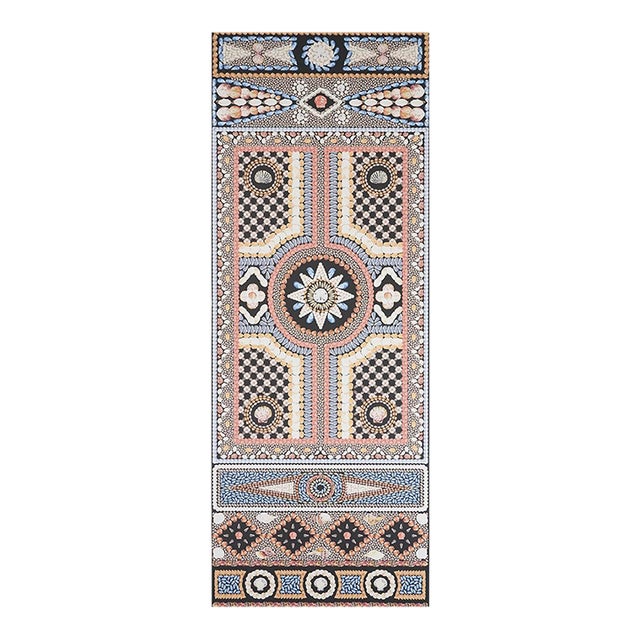 Schumacher X Mary McDonald Shell Grotto Panel A in Onyx Multi For Sale