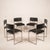 Metal Italian SQ Dining Chairs in Brushed Steel and Black Vegan-Leather, 1970s, Set of 6 For Sale - Image 7 of 18