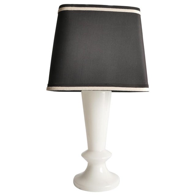 Gold Mid-Century Modern Opaline Glass Table Lamp, Sweden, 1960s For Sale - Image 8 of 8