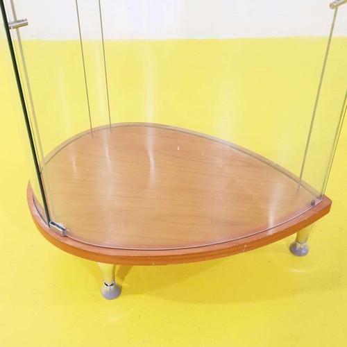 2000 - 2009 Corner Display Cabinet in Glass and Wood with Triangular Base by Tonin Casa For Sale - Image 5 of 8