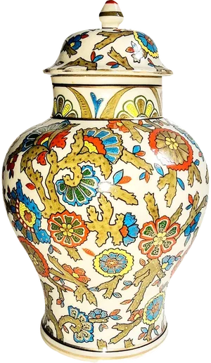 Ceramic Vase with Lid, Talavela, Spain, 1970s