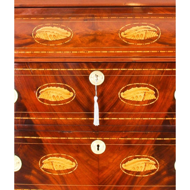 Dutch Marquetry Walnut Chest of 7 Drawers, Early 19th Century For Sale - Image 3 of 11