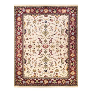 Mogul, One-of-a-Kind Hand-Knotted Area Rug in Ivory, 9' 3" x 11' 10" For Sale