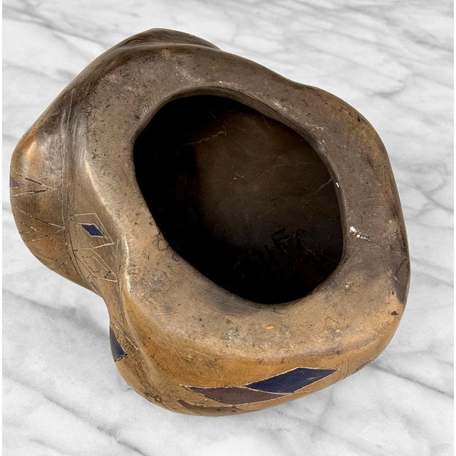 Brown Vintage Southwestern Mexican Pottery Frog Sculpture For Sale - Image 8 of 9