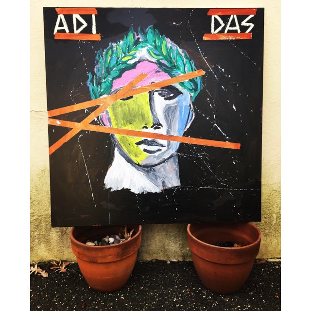 "Adidas" is painted in a Neo-expressionist style and is part of a collection of work that is my take on how our past...