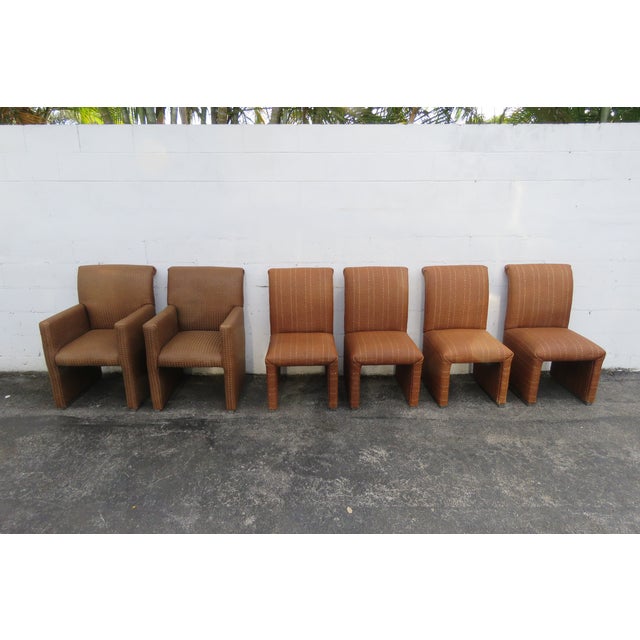 Hollywood Regency Rattan Wicker Caning Set of Six Dining Chairs 5750 For Sale - Image 12 of 12