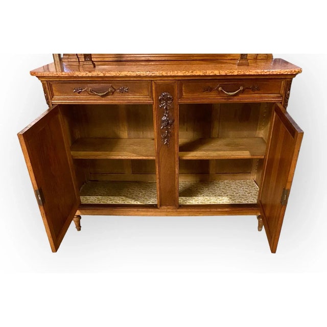 Wood Early 20th C Antique French Carved Walnut Pastry Cabinet For Sale - Image 7 of 12