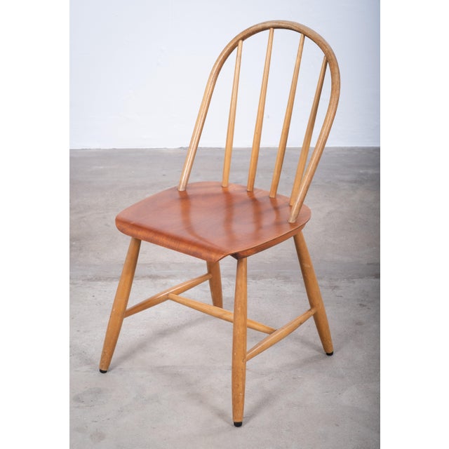 Vintage Dining Chairs in Teak and Beech by Erik Ole Jørgensen, 1960s, Set of 4 For Sale - Image 4 of 8