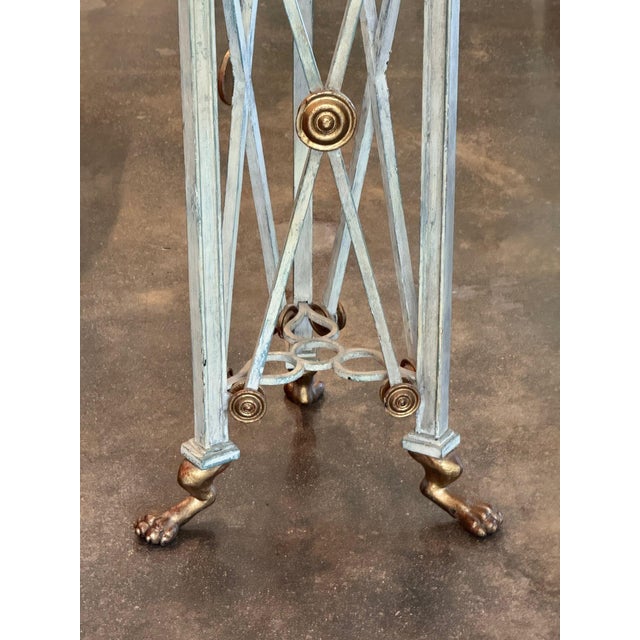 Regency Plant Stand With Painted Top For Sale - Image 4 of 11