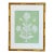Original Hand-Painted Green & White Abstract Floral Motif Painting, For Sale
