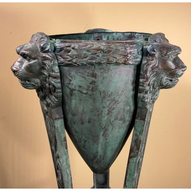 Metal 19th Century Architectural Bronze Urn Element For Sale - Image 7 of 12