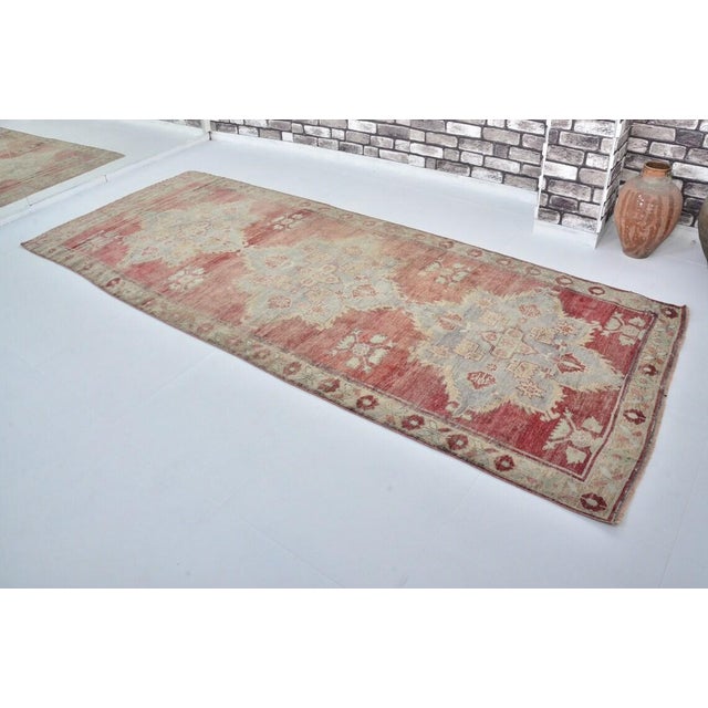 Handknotted Oushak Vintage Carpet For Sale - Image 10 of 15