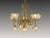 Vintage Brass 2-Up 2-Down Chandelier, Etched Glass Shades, Victorian Revival Lighting Fixture For Sale - Image 4 of 18