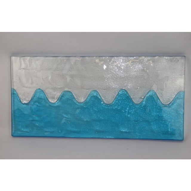 "Laguna" 1990s Murano Hand Cast Glass Set of 4 Panels For Sale - Image 10 of 13
