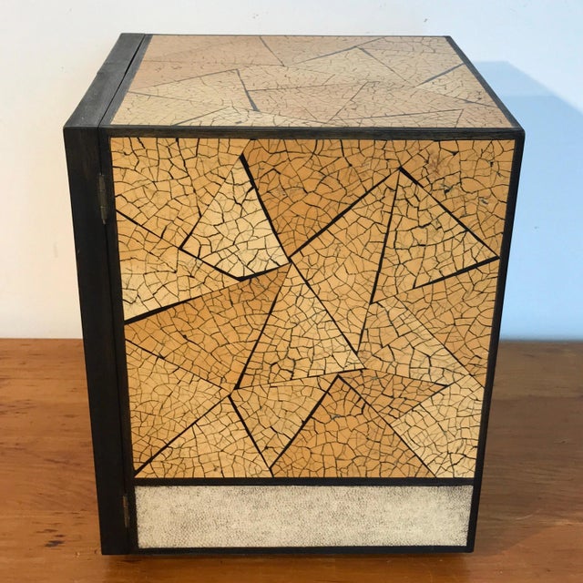 Black R&Y Augousti, Paris Shagreen and Lacquered Jewelry Box For Sale - Image 8 of 12