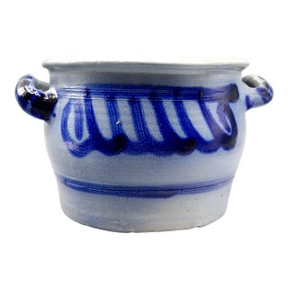 Antique American Salt Glazed Crock For Sale