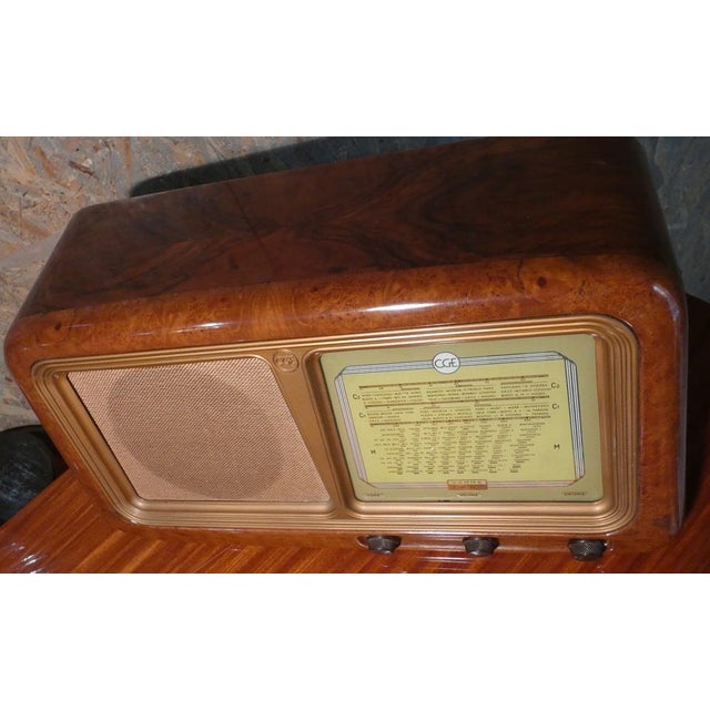 Wood Radio 2105 in Bakelite and Briarwood by CGE, 1940s For Sale - Image 7 of 18