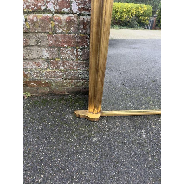 Large Antique 19th Century English Top Gilt Overmantle Mirror For Sale - Image 3 of 7