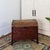19th Century Wood and Waxed Canvas Shoe Shine Stool With Storage For Sale - Image 14 of 16