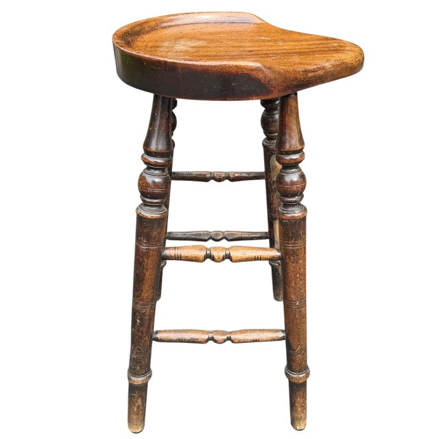 19th Century 19th Century English Pub Stool For Sale - Image 5 of 15