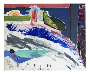 Michel Gemignani, Étude - Coucher de soleil, Gouache on Canvas
