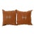 Contemporary Orange Silk Sabra Pillow Covers- a Pair For Sale