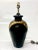Mid-Century Modern Relocation Super Sale! 1980s Black and Gold Sashed Ceramic Table Lamp For Sale - Image 3 of 10