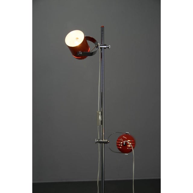 Red Floor Lamp attributed to Stanislav Indra, 1970s For Sale - Image 8 of 12