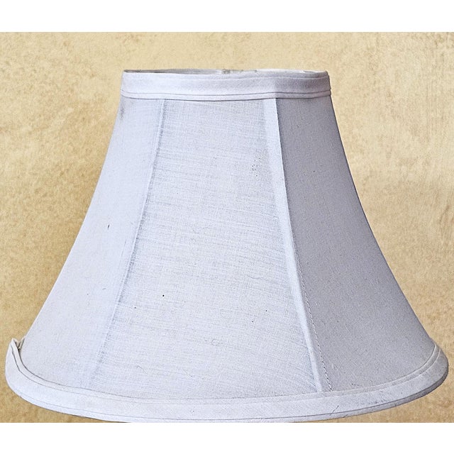 Vintage Blue & White Chinoiserie Porcelain Table Lamp With Double Happiness Symbol For Sale - Image 16 of 18