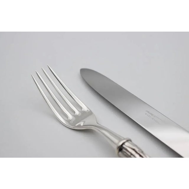 JARDINS DE GIVERNY Set of 2 pieces in silver bronze or gold bronze Set of 2 pieces (table forks/fish, table knife or...