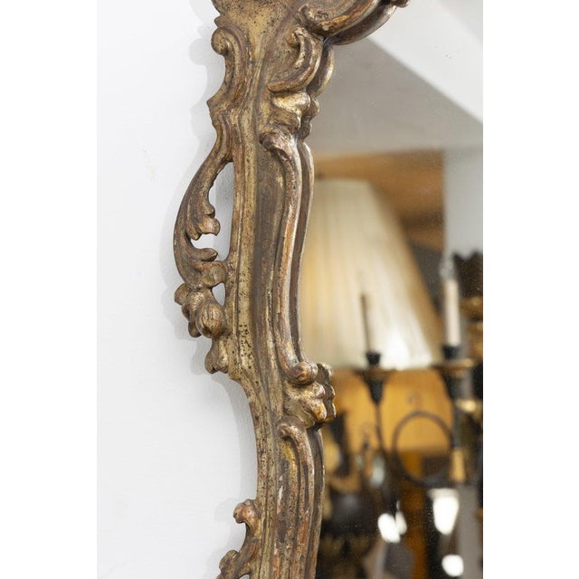 Mid 19th Century Italian Rococo Style Giltwood Mirror For Sale - Image 5 of 6