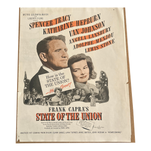 Original 1948 Movie Ad for “State of the Union” Tracy & Hepburn