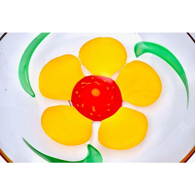 Murano Vase and Bowl with Nasturtium Design by Berit Johansson for Pauly & C., 1998, Set of 2 For Sale - Image 9 of 18