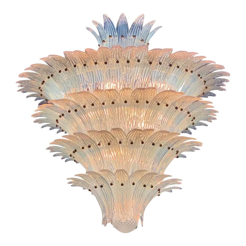 Large Scale Murano Glass Waterfall Chandelier | Chairish